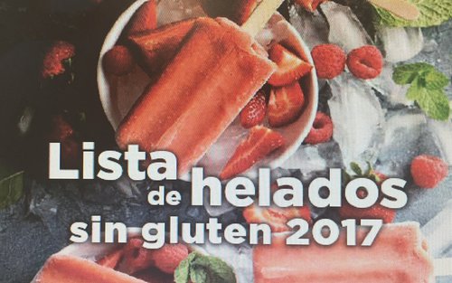 Lista de helados sin gluten 2017