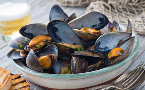 Mejillones al vapor