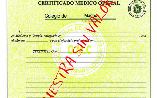 Informe médico oficial