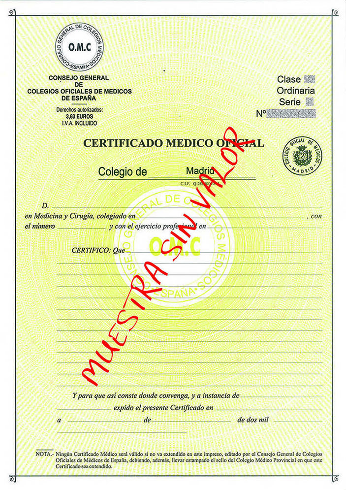 Informe médico oficial