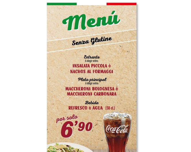 Carta sin gluten Pomodoro