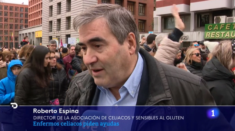 Roberto TVE1 Manifestación