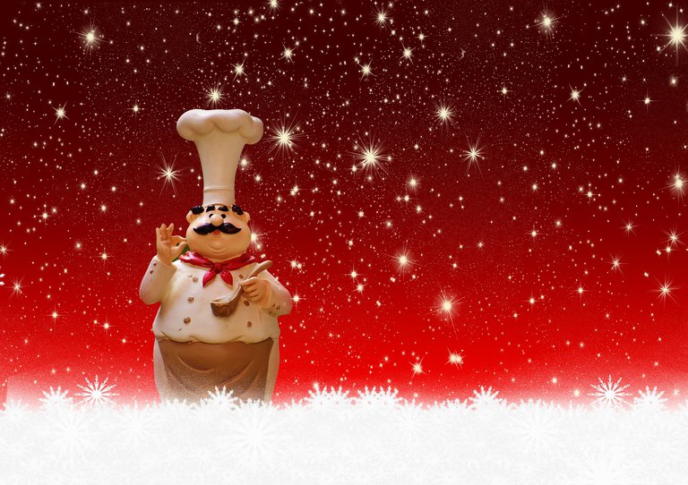 Cocinero en Navidad