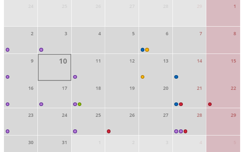 Calendario marzo